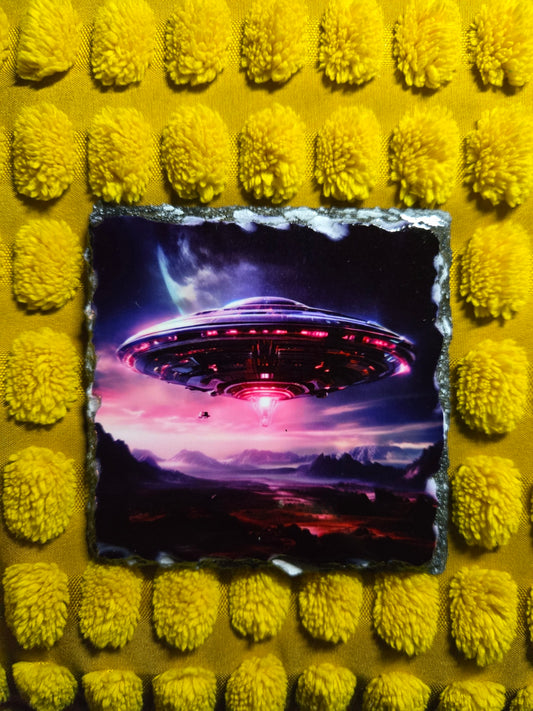 Slate Coaster - UFO