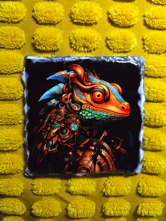 Slate Coaster - Chameleon