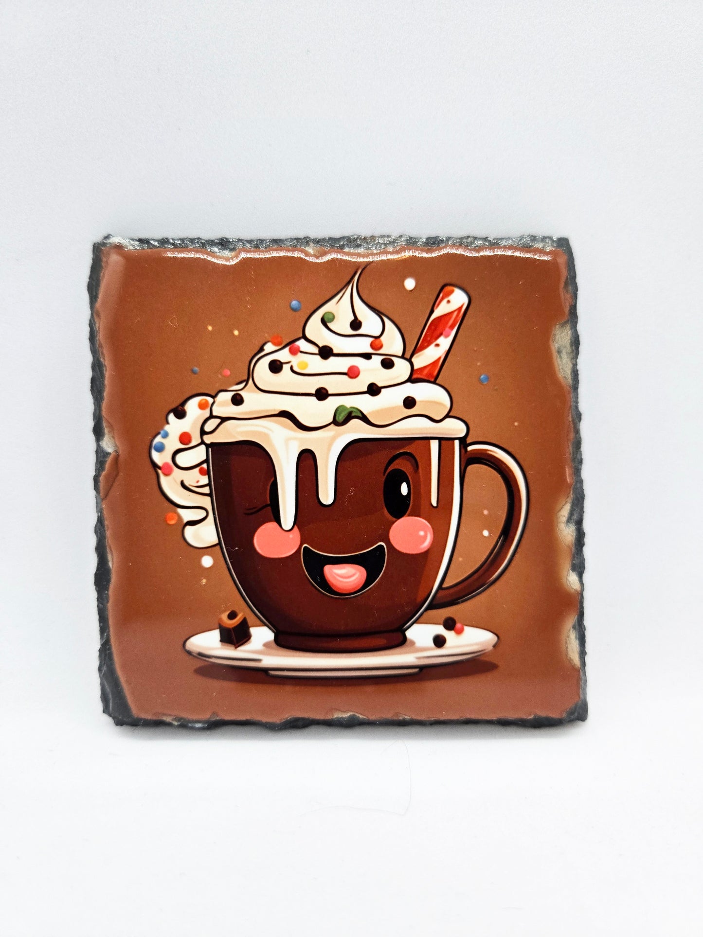 Slate Coaster - Happy Hot Chocolate