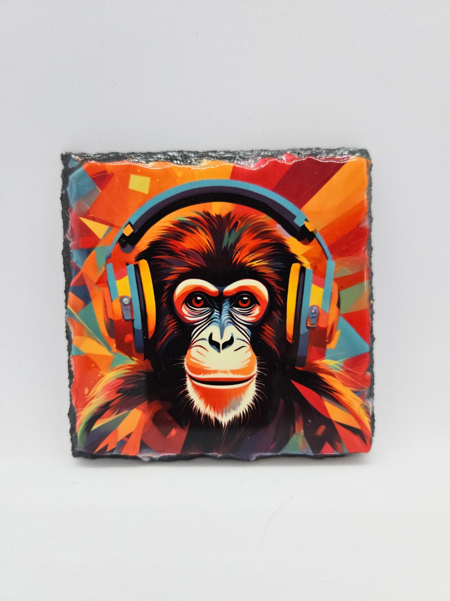 Slate Coaster - Music Monkey