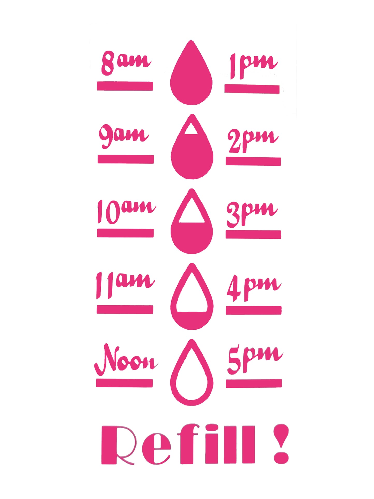 Water Tracker Motivation Vinyl Sticker Decal - Ideal for your Water Bottle
