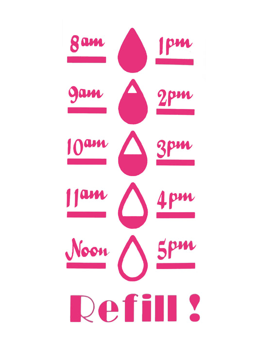 Water Tracker Motivation Vinyl Sticker Decal - Ideal for your Water Bottle