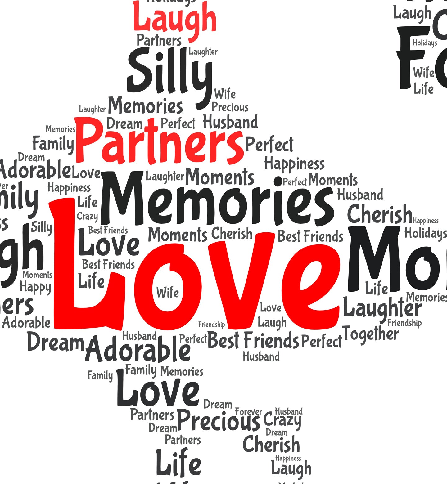 Personalised Couple Dancing Word Art Print Picture