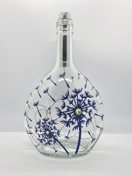 Dandelion Glass Light Up Bottle / Night Lamp