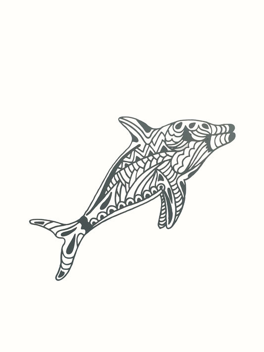 Dolphin Vinyl Sticker Decal - Ideal for Wall / Laptop / Tablet / Notepads etc - Decalsandgifts