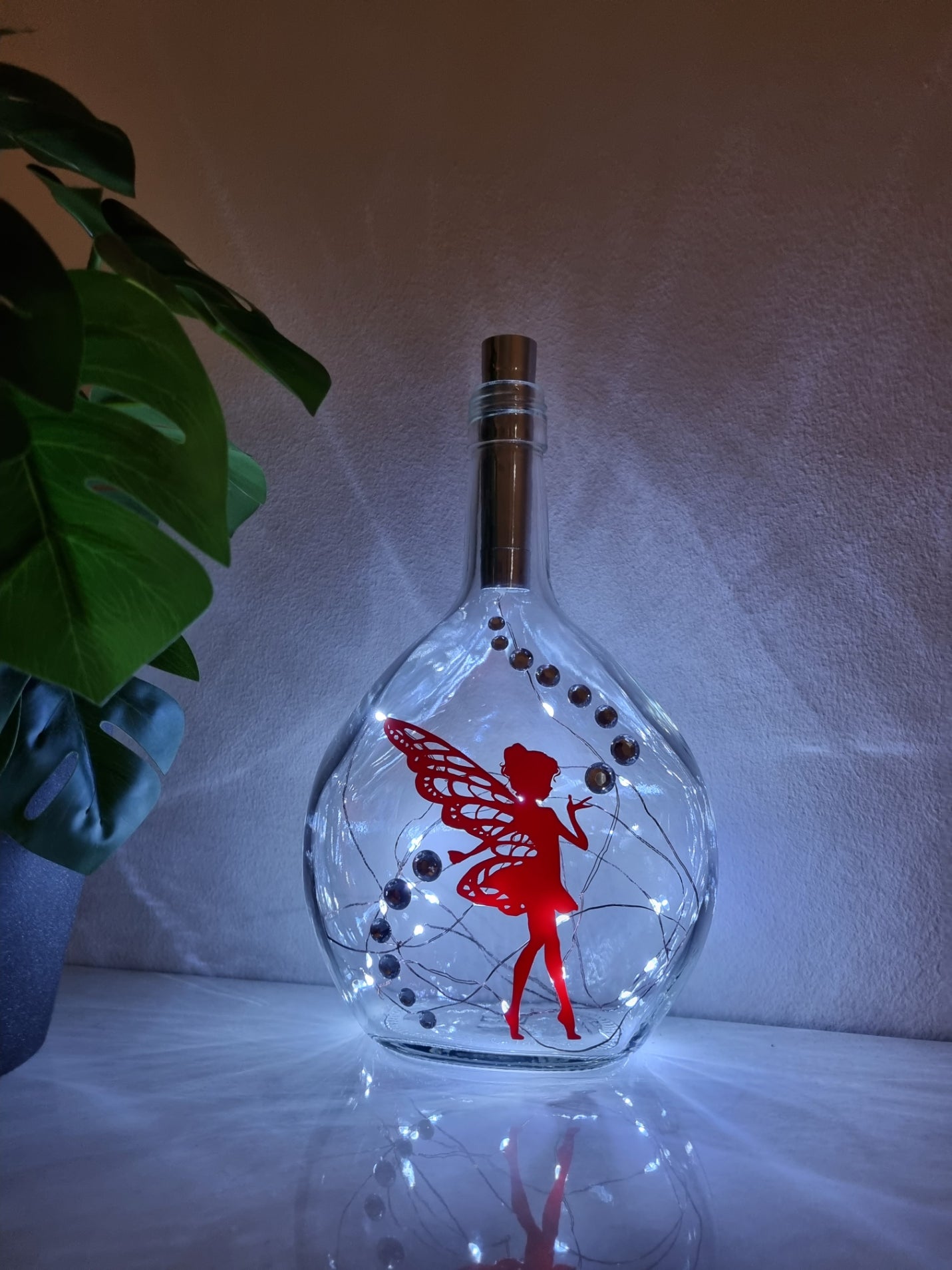 Fairy Gem Glass Light Up Bottle / Night Lamp