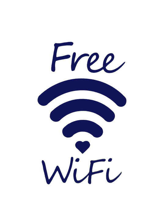 Free Wifi Business Window / Wall Vinyl Sticker Decal