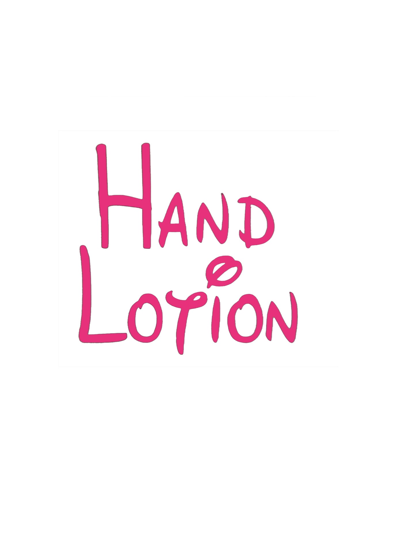 Hand Lotion Bathroom Decal - A Vinyl Sticker Decal