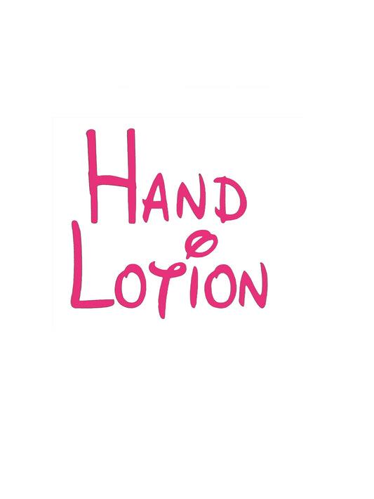 Hand Lotion Bathroom Decal - A Vinyl Sticker Decal