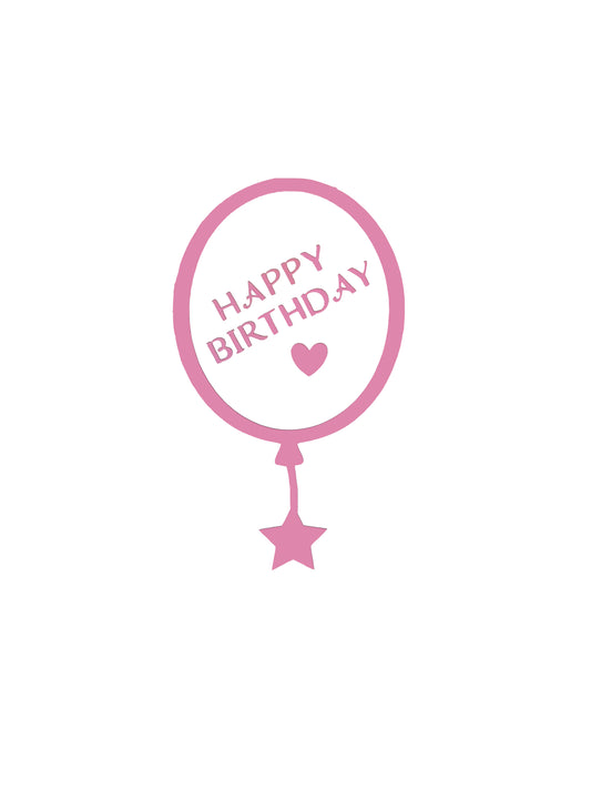 Happy Birthday Balloon Vinyl Sticker Decal