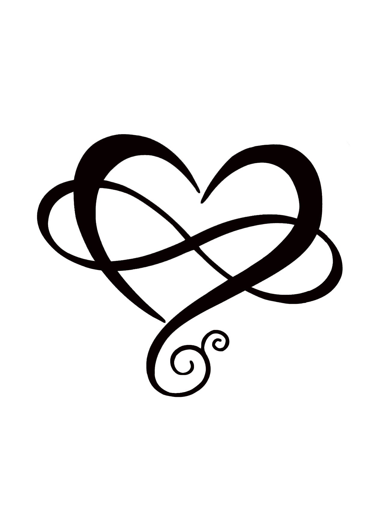 Infinity Heart Style Wall Art Vinyl Decal Sticker