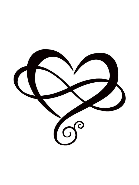 Infinity Heart Style Wall Art Vinyl Decal Sticker