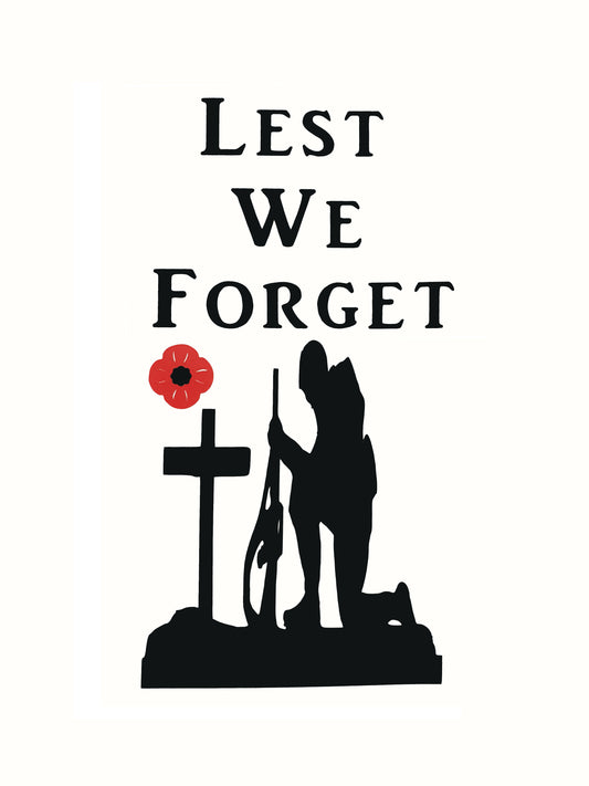 Lest We Forget Vinyl Wine Bottle Sticker