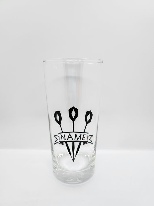 Personalised Darts Hi Ball Glass