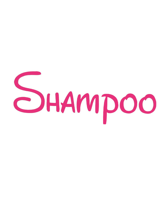 Shampoo Bathroom Decal - A Vinyl Sticker Decal