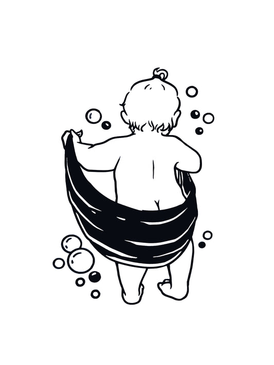 Shower Baby Vinyl Sticker Decal - Ideal for Walls / Tiles / Mirrors / Shower Screens etc