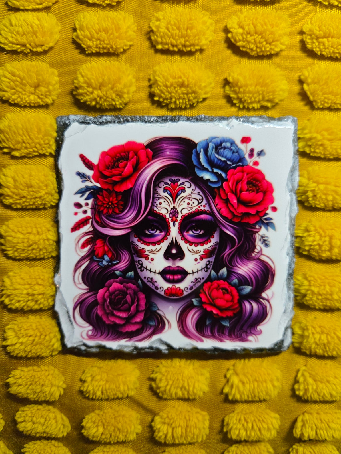 Slate Coaster - La Catrina Day of the Dead