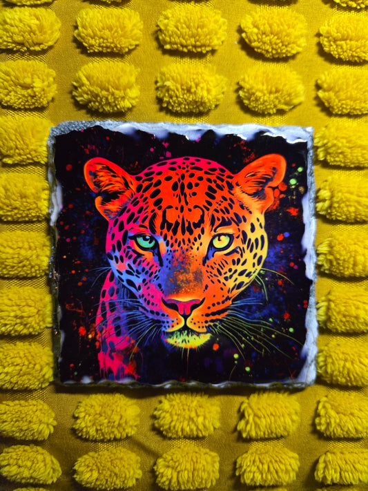 Slate Coaster - Leopard