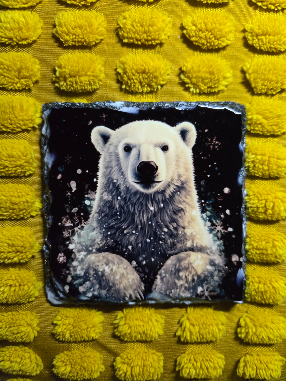 Slate Coaster - Polar Bear