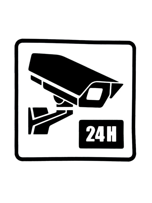 CCTV 24 Hour Camera Window Wall Vinyl Sticker Decal