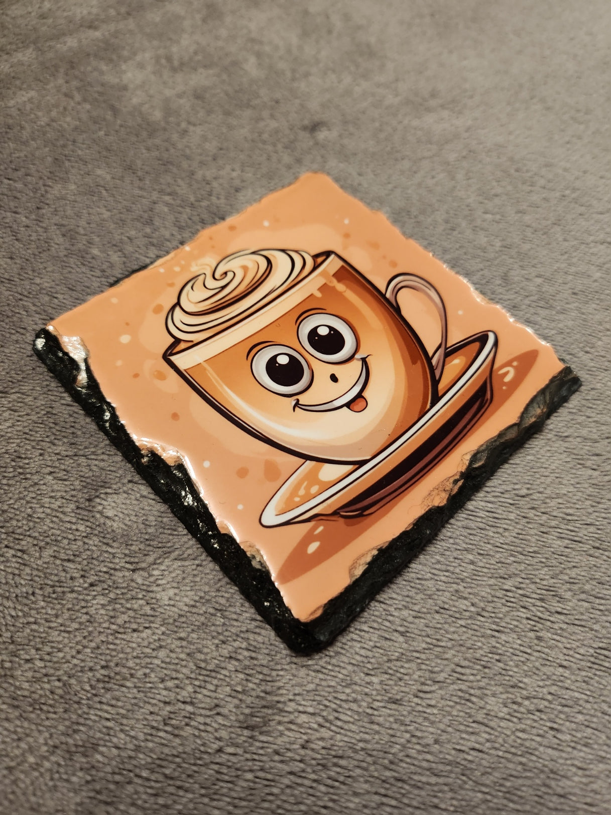 Slate Coaster - Coffee Cup