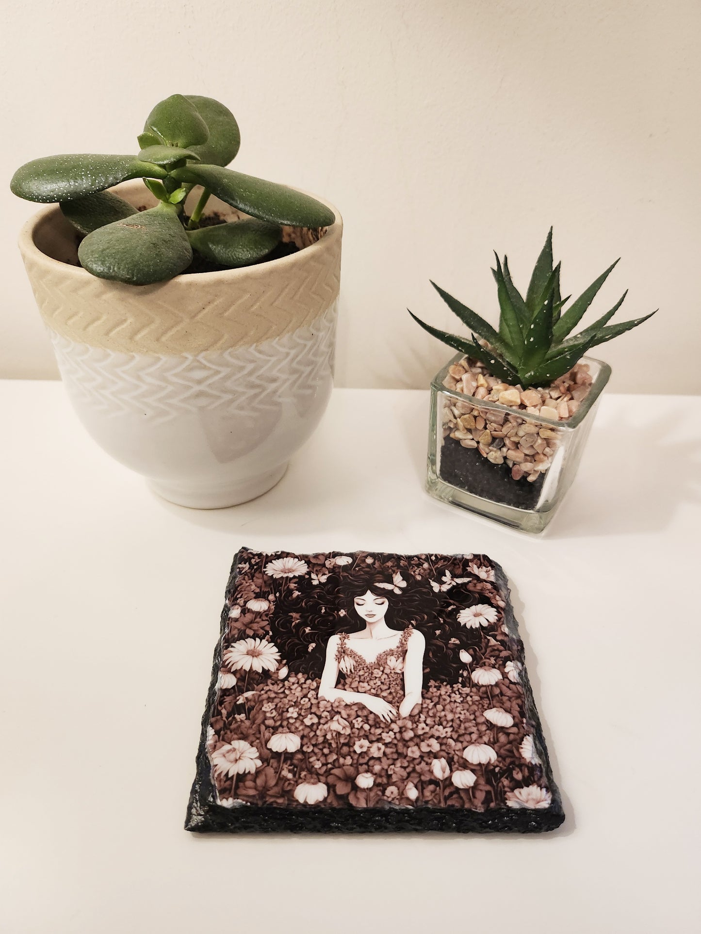 Slate Coaster - Fairy Garden