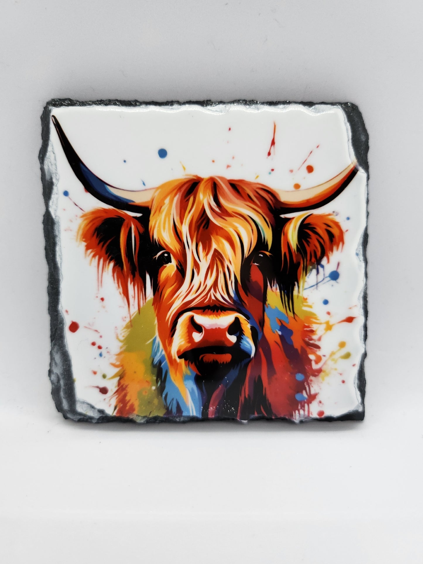 Colourful Highland Cow Mug and Coaster Set