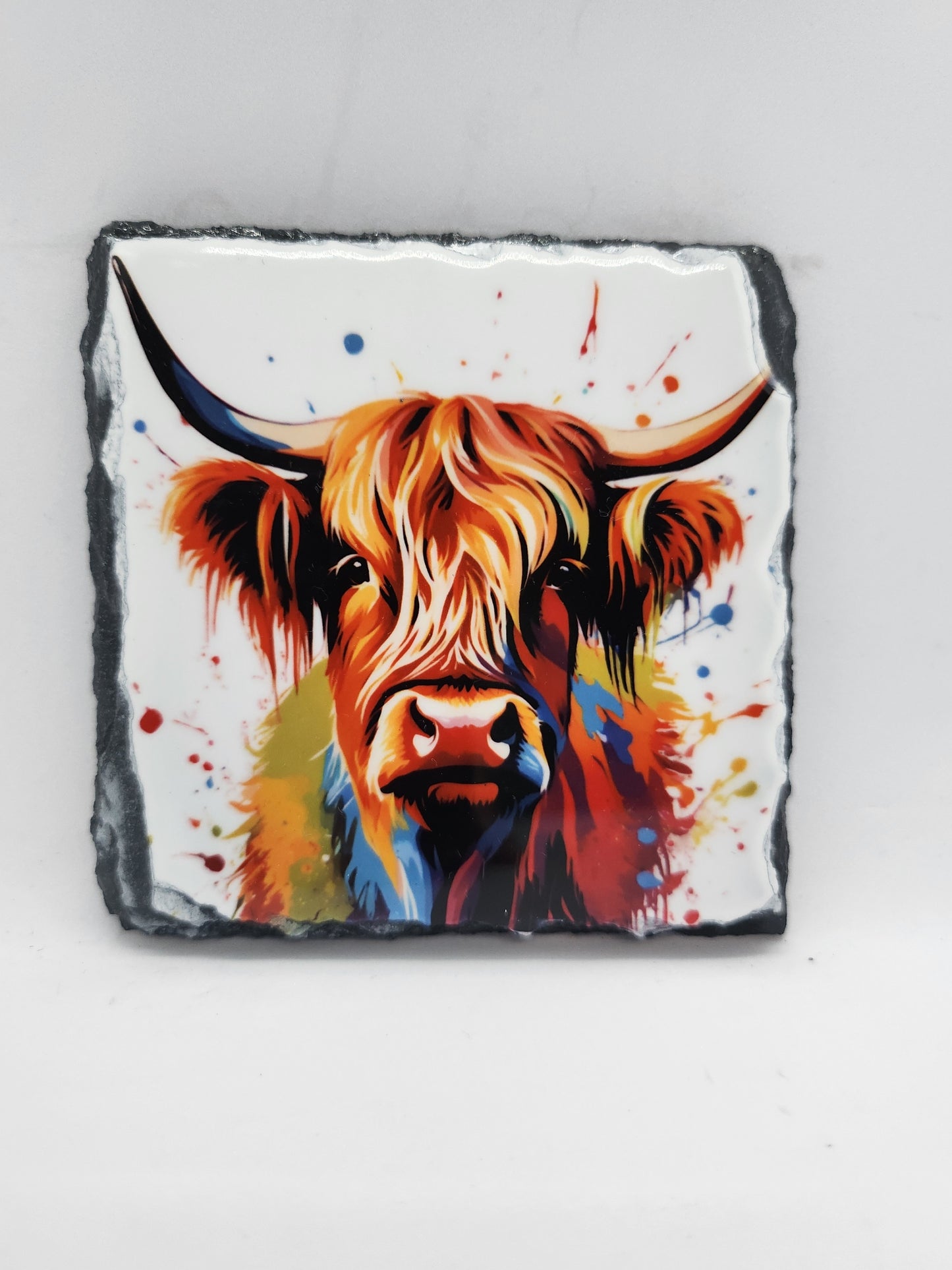 Slate Coaster - Highland Cow