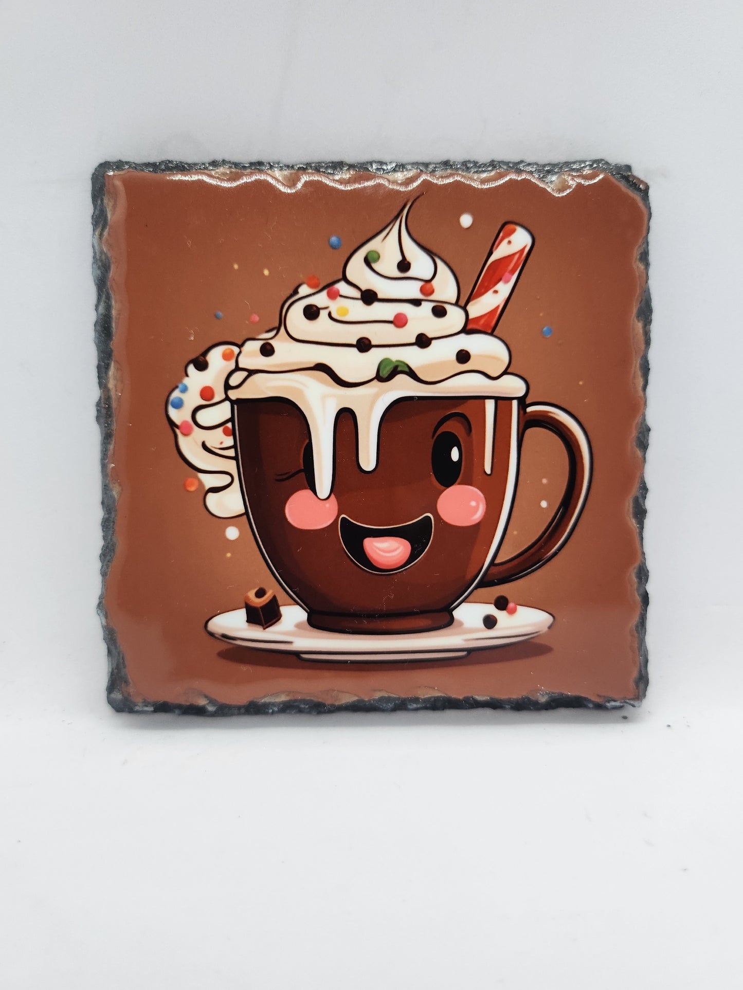 Slate Coaster - Happy Hot Chocolate