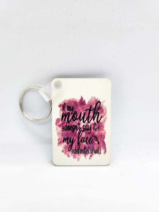 'If My Mouth Doesn't Say It...' Keyring