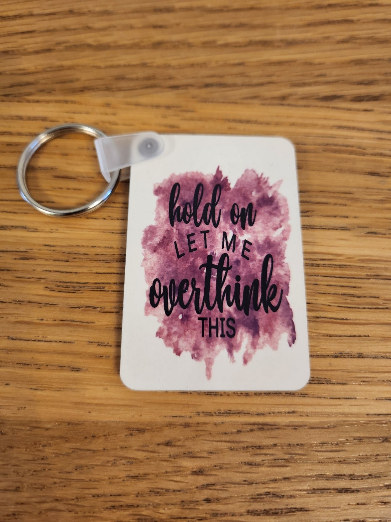 'Hold On Let Me Overthink This' Keyring