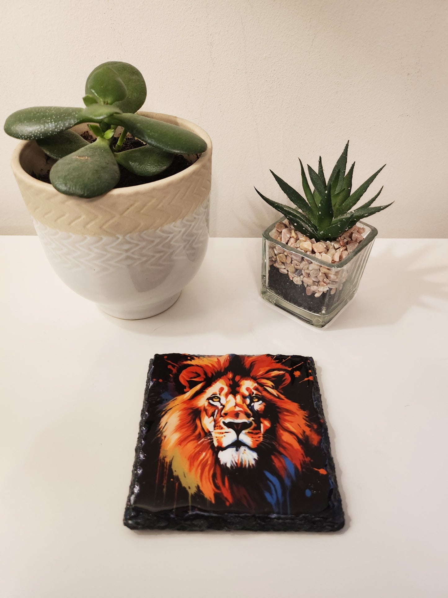 Slate Coaster - Lion