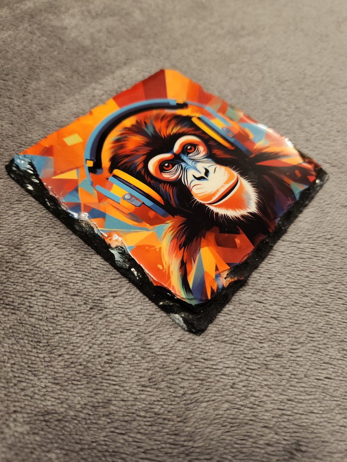 Slate Coaster - Music Monkey