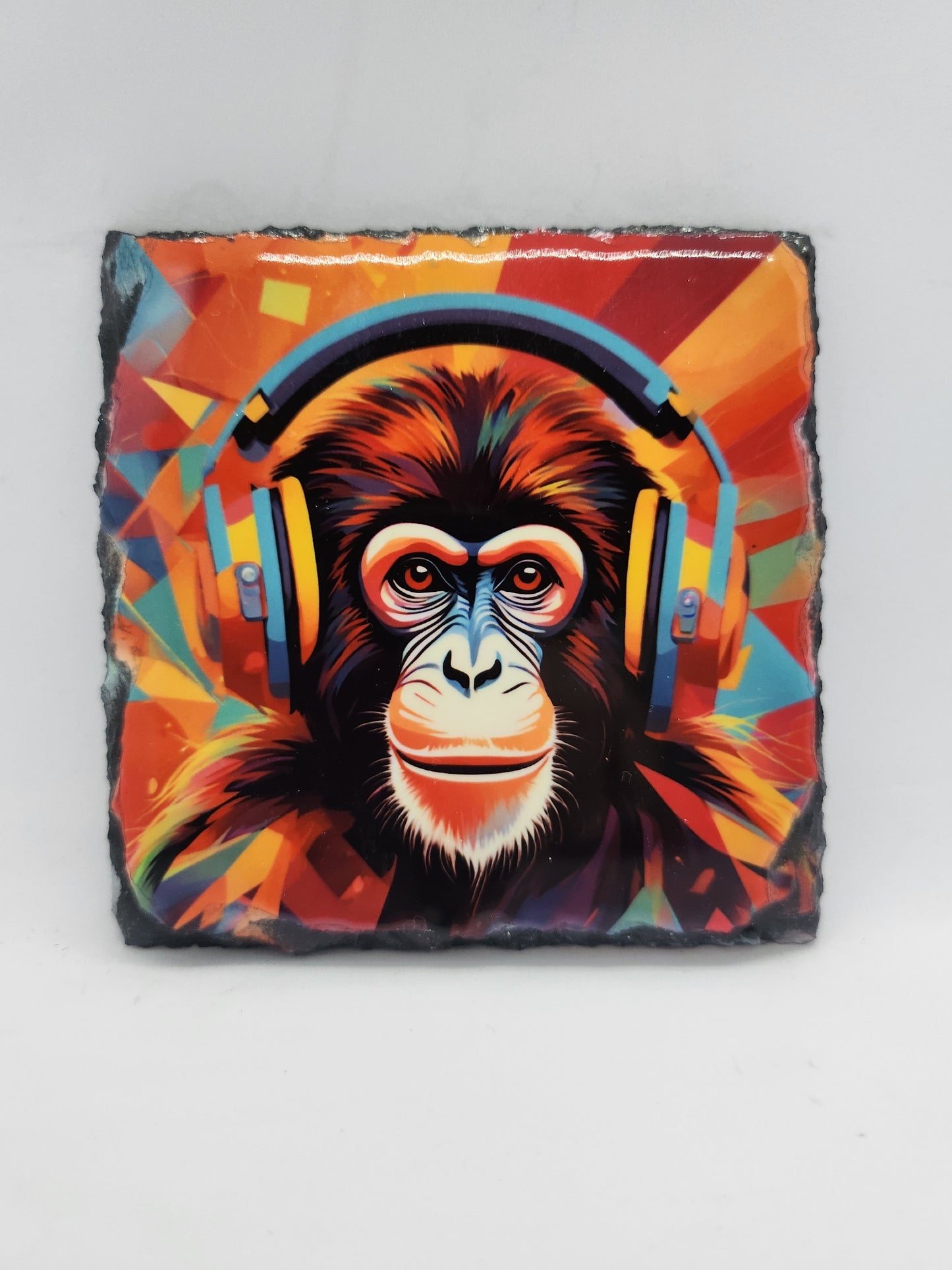 Slate Coaster - Music Monkey