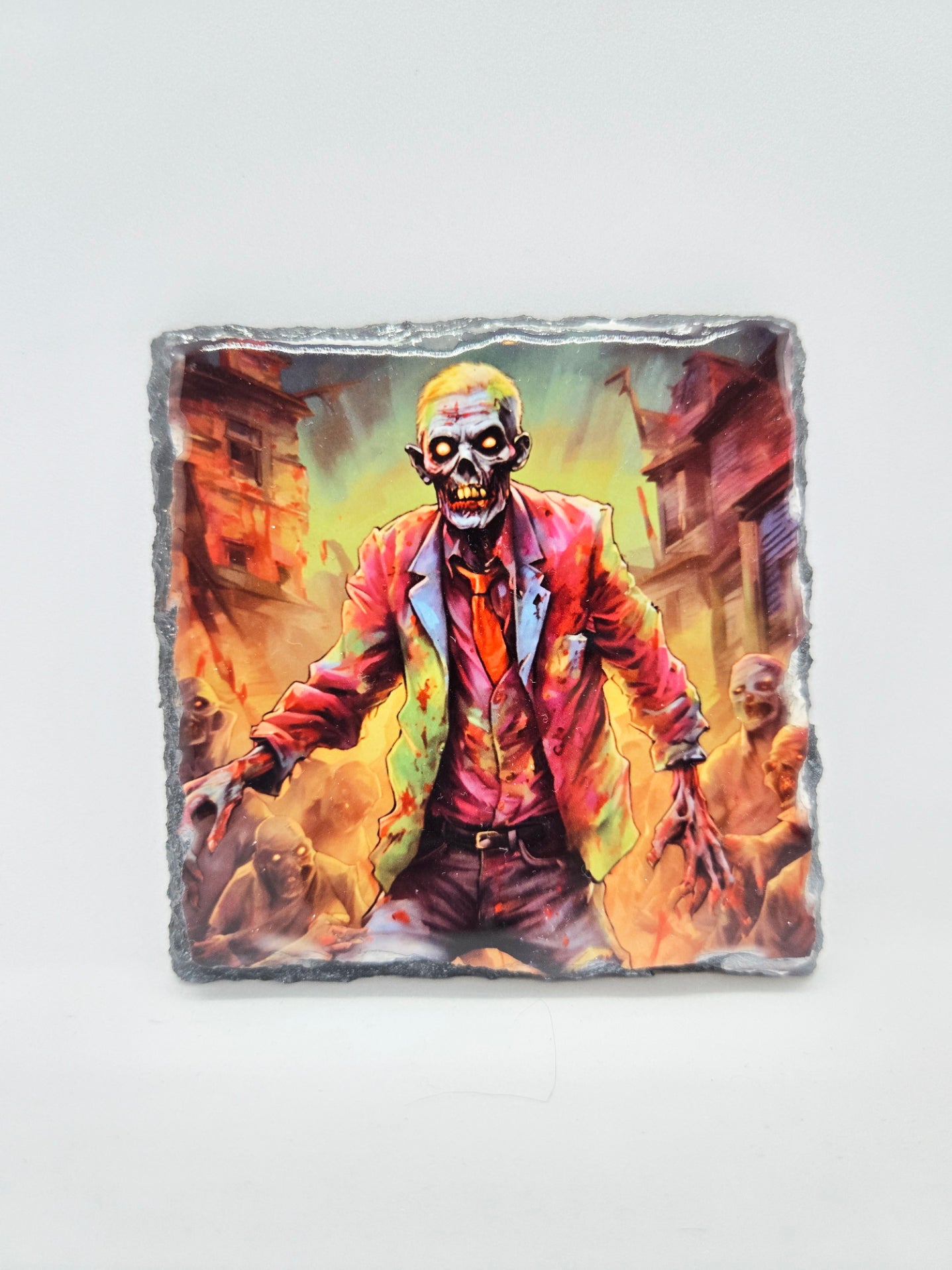 Slate Coaster - Zombie