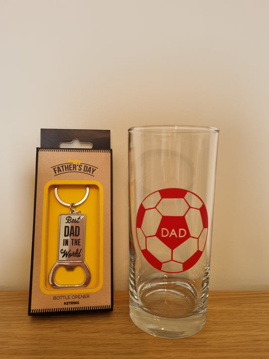 Father's Day Gift - Glass and Bottle Opener Keyring