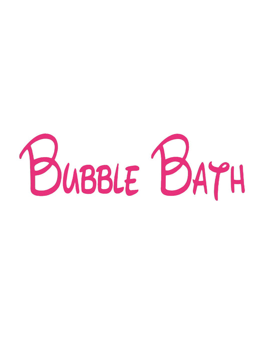 Bubble Bath Bathroom Decal - A Vinyl Sticker Decal
