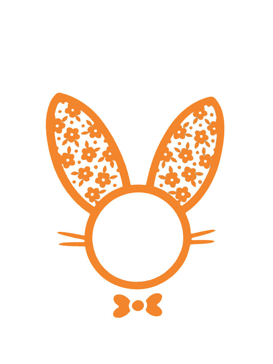 Personalize the Initial Vinyl Sticker Decal - Rabbit Ears