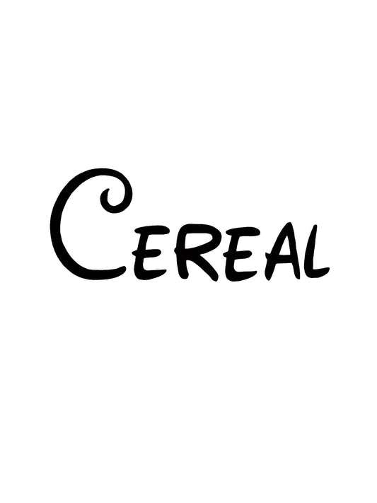 Cereal Kitchen Decal - A Vinyl Sticker Decal