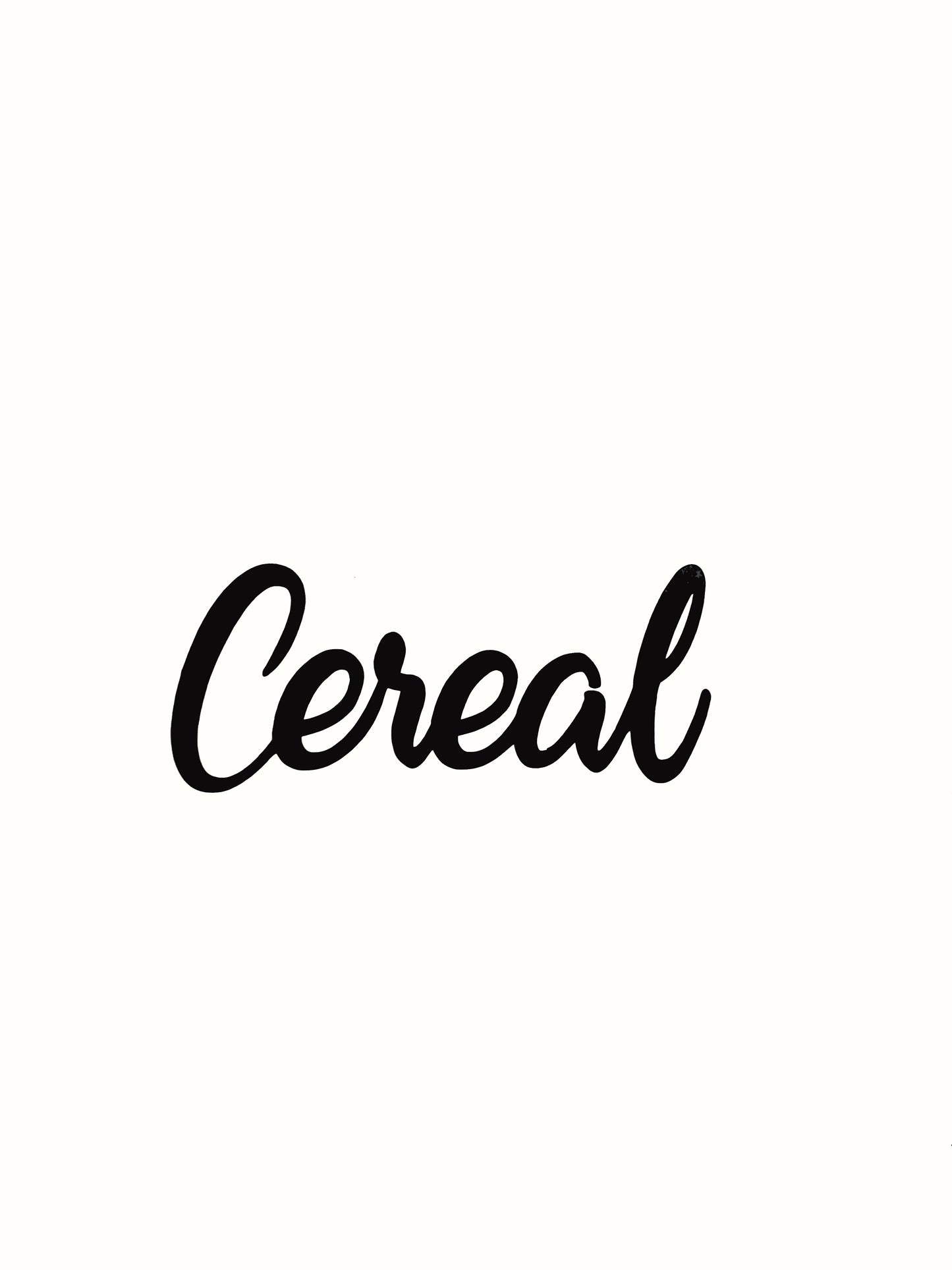 Cereal Kitchen Decal - Vinyl Sticker Decal