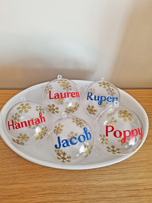 Refillable Personalised Christmas Bauble