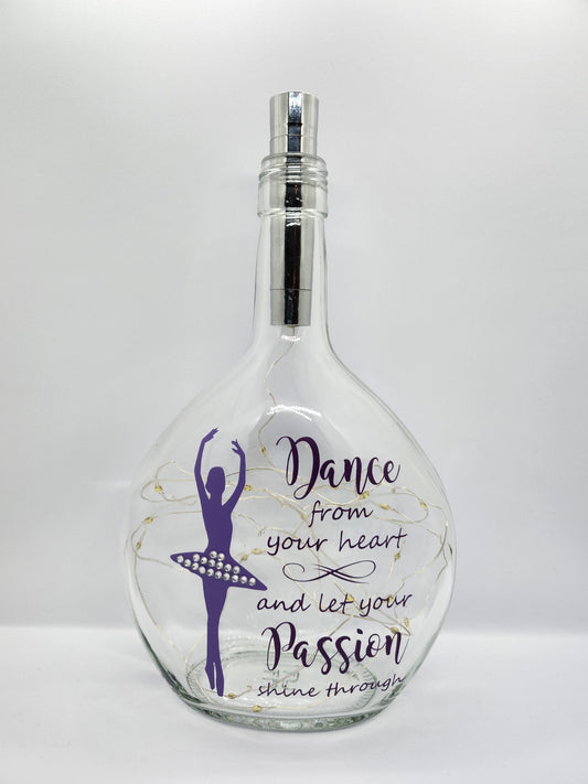Dance from your Heart Glass Light Up Bottle / Night Lamp