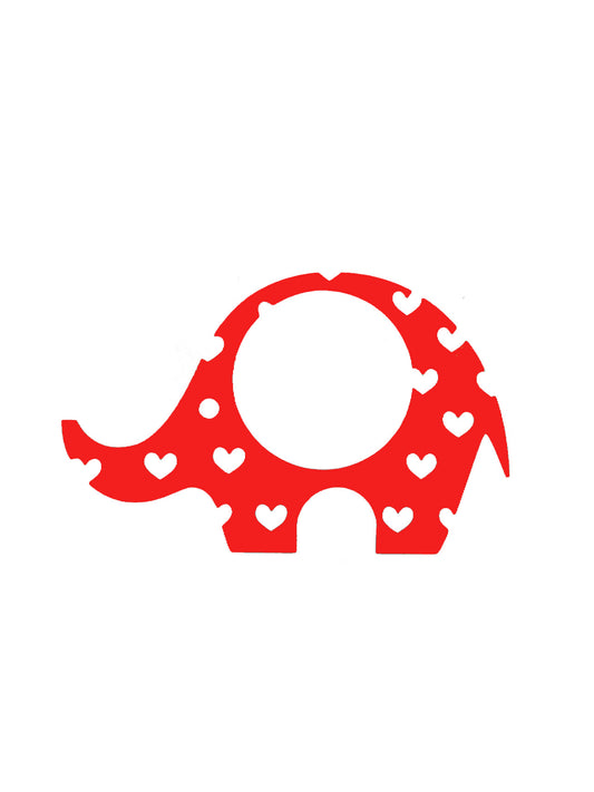 Fun Personalize the Initial Vinyl Sticker Decal - Heart Elephant