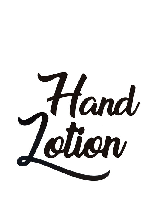 Hand Lotion Bathroom Decal - Vinyl Sticker Decal