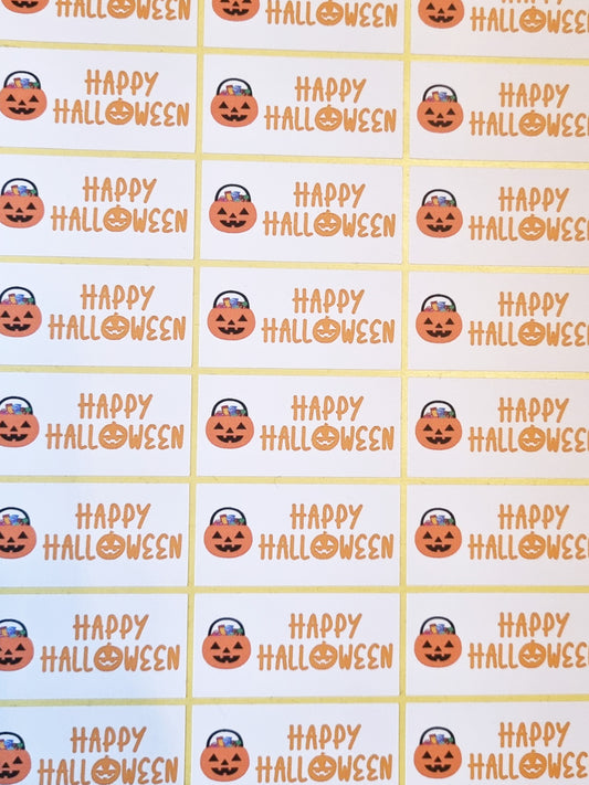 Happy Halloween Pumpkin Stickers x72
