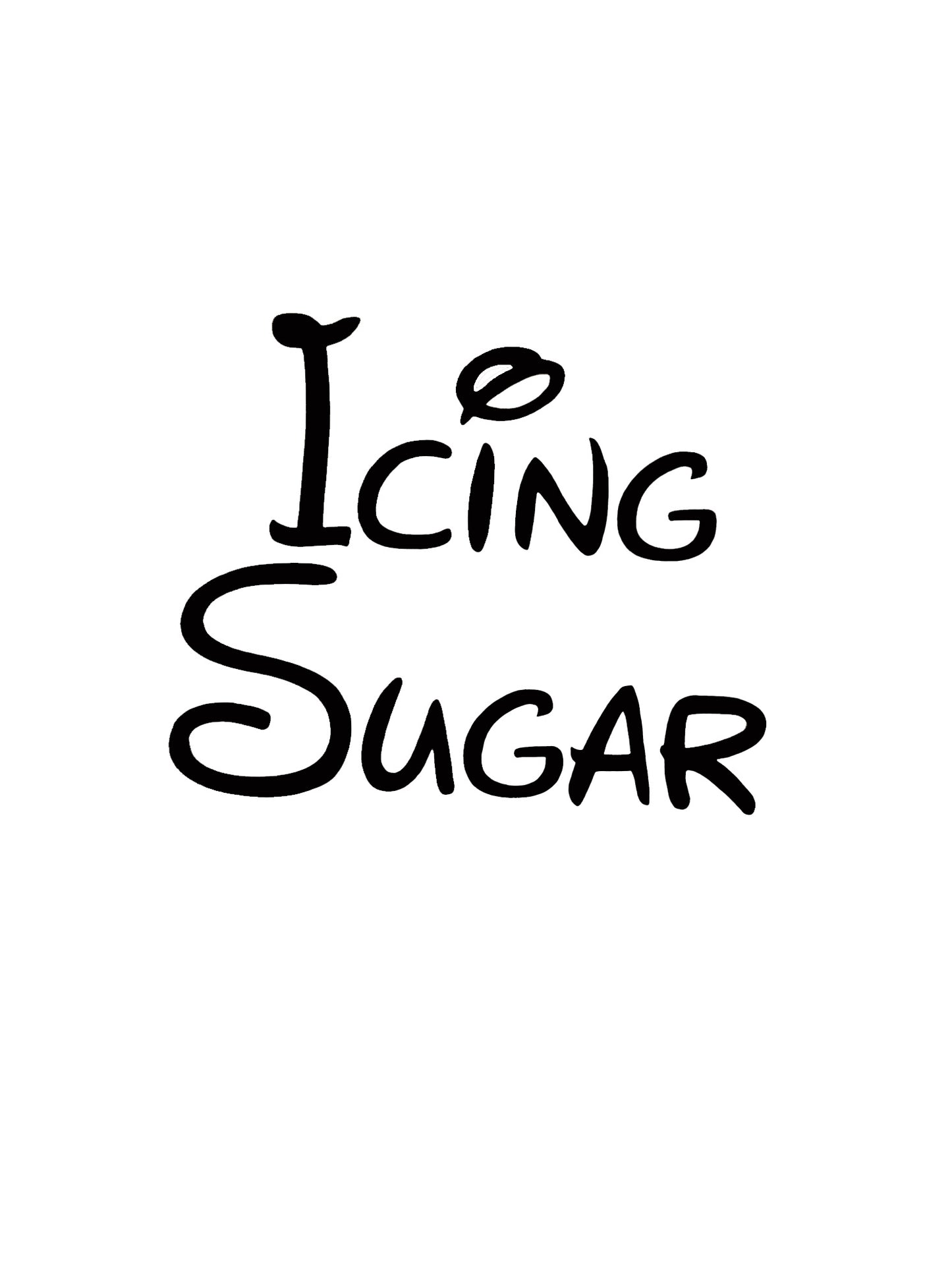 Icing Sugar Kitchen Decal - A Vinyl Sticker Decal