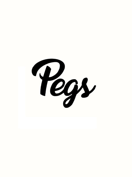 Pegs Laundry Decal - Vinyl Sticker Decal