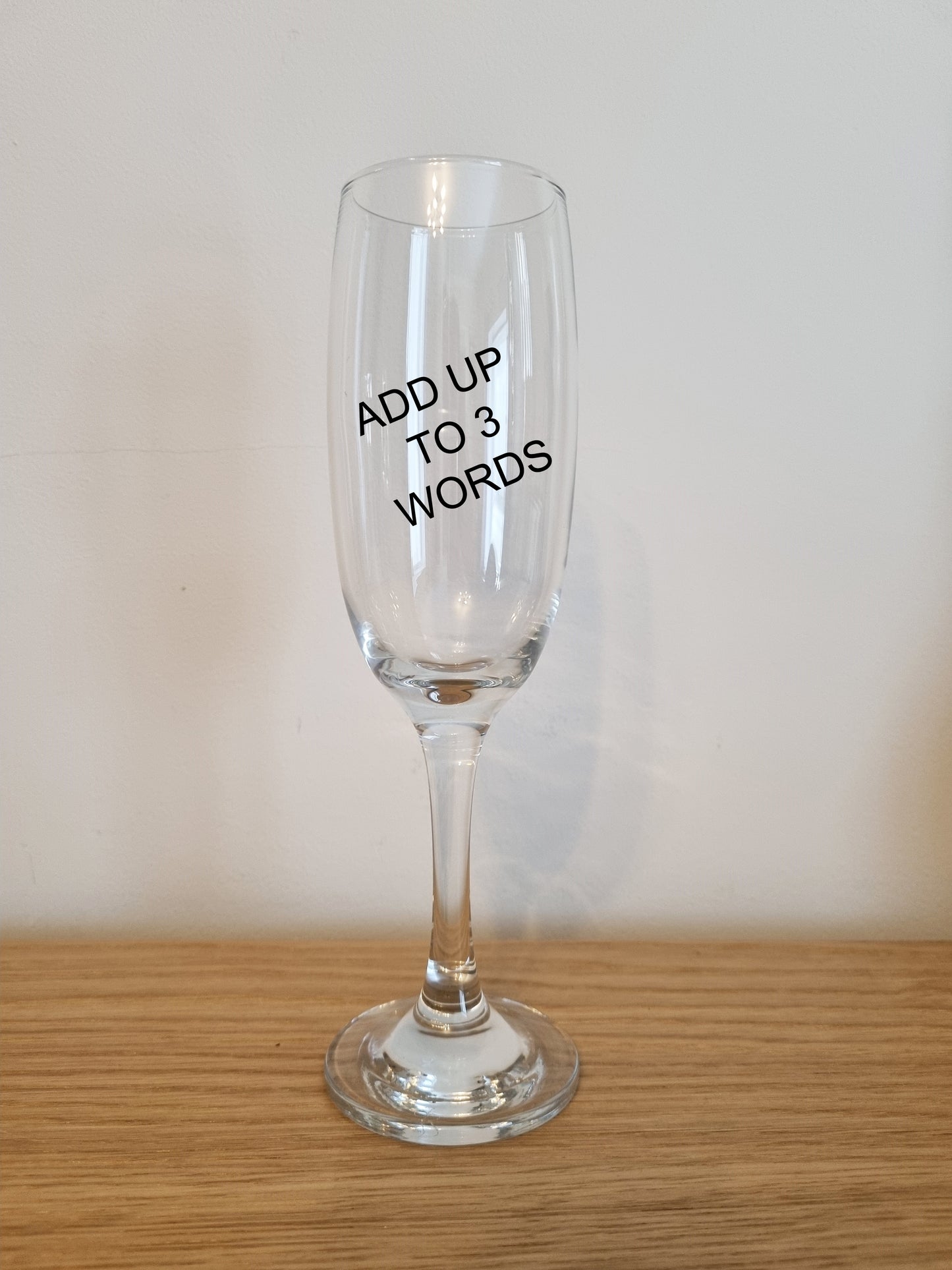 Personalised Champagne Flute Glass