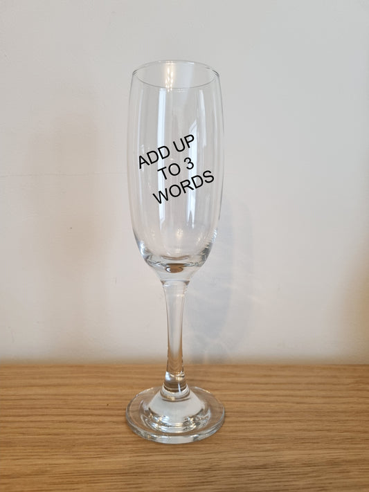 Personalised Champagne Flute Glass