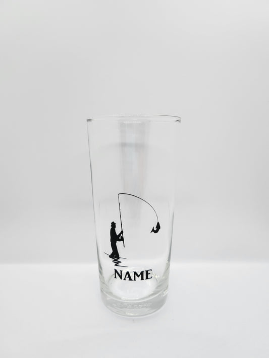 Personalised Fishing Hi Ball Glass